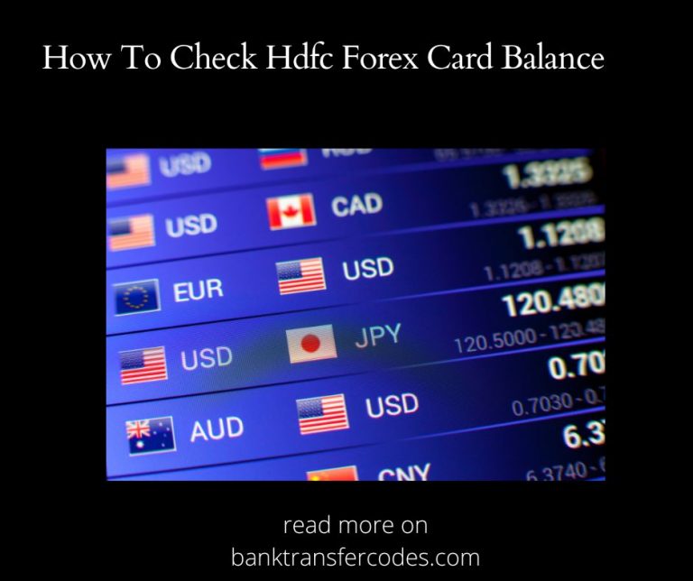 How To Check Hdfc Forex Card Balance 3 Ways 4149